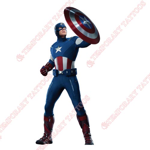 Captain America Customize Temporary Tattoos Stickers NO.69